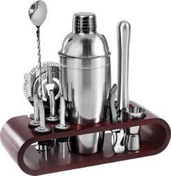 Monroc Cocktailset- Cocktailshaker-Cocktail Set- 12 Delig-Maatbeker-Ijstang-