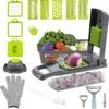 15-Delige Groentesnijder - Groentensnijder - Groentehakker - Slicer Dicer - Mandoline Keukensnijder - Allessnijder - Uiensnijder