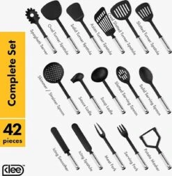 Kookgerei Set - Zwart - 42-delig - Keukengerei -Kookgerei Koning Verkoop 1171x1200 1