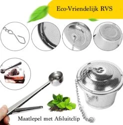 TeaLux 5-Delig RVS Theefilters Set Met Maatlepel En Lekbakjes En Knijper - Theezeef Voor Losse Thee En Kruiden - Tea InfuserStrainer Giftset - Verse Thee FilterZeef Cadeau Pakket - Kruidenbuiltje Ei Met Onderzetters - Geschenkset 14 TeaLux 5-Delig RVS Theefilters Set Met Maatlepel En Lekbakjes En Knijper - Theezeef Voor Losse Thee En Kruiden - Tea InfuserStrainer Giftset - Verse Thee FilterZeef Cadeau Pakket - Kruidenbuiltje Ei Met Onderzetters - Geschenkset -Kookgerei Koning Verkoop 1175x1200 18