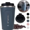 Triple J® Koffiebeker To Go - Thermosbeker - BPA & Lekvrij - 380ml - Blauw