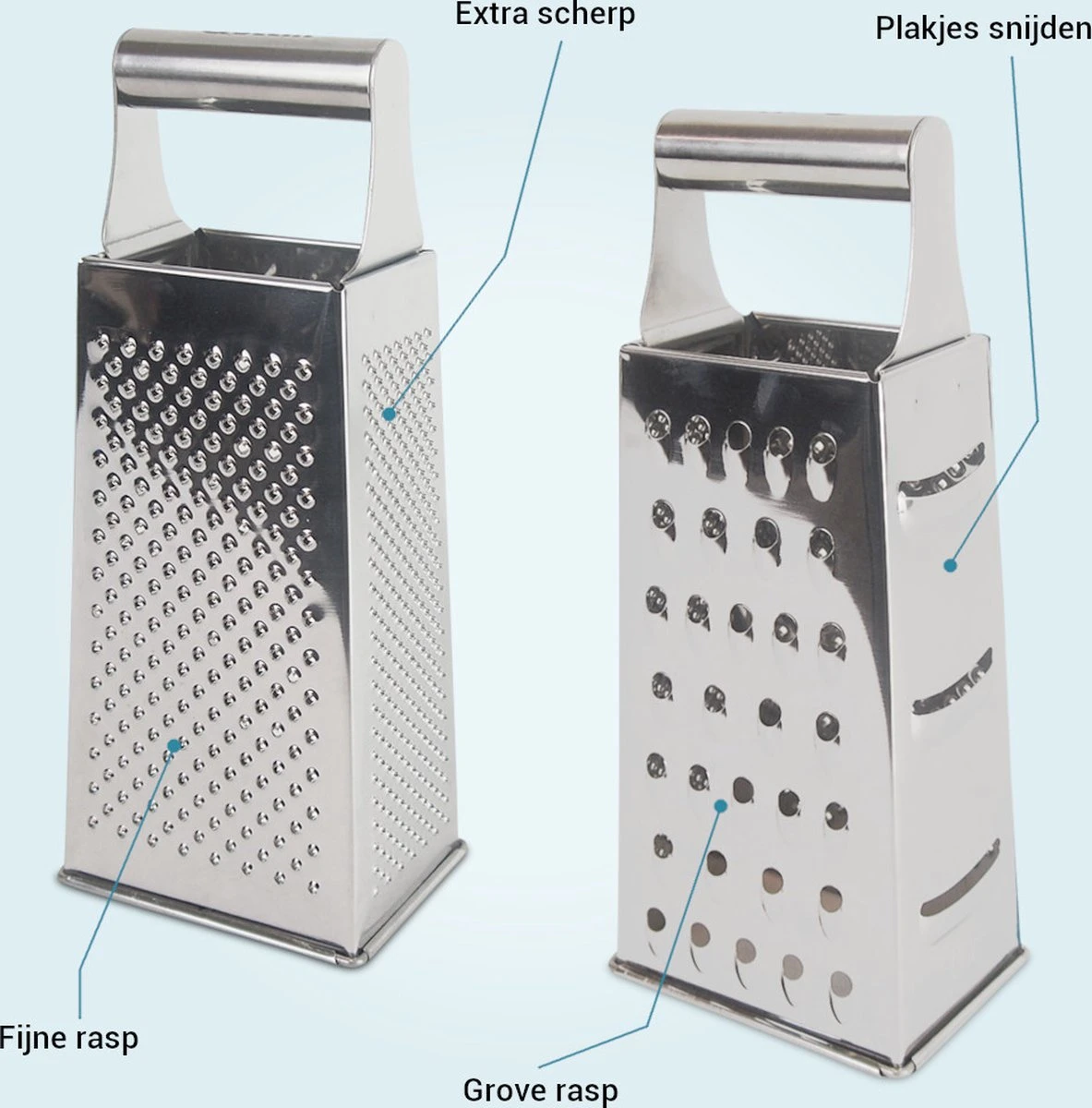 Vannons - Blokrasp - RVS - Zilver 10 Vannons - Blokrasp - RVS - Zilver - Afbeelding 10