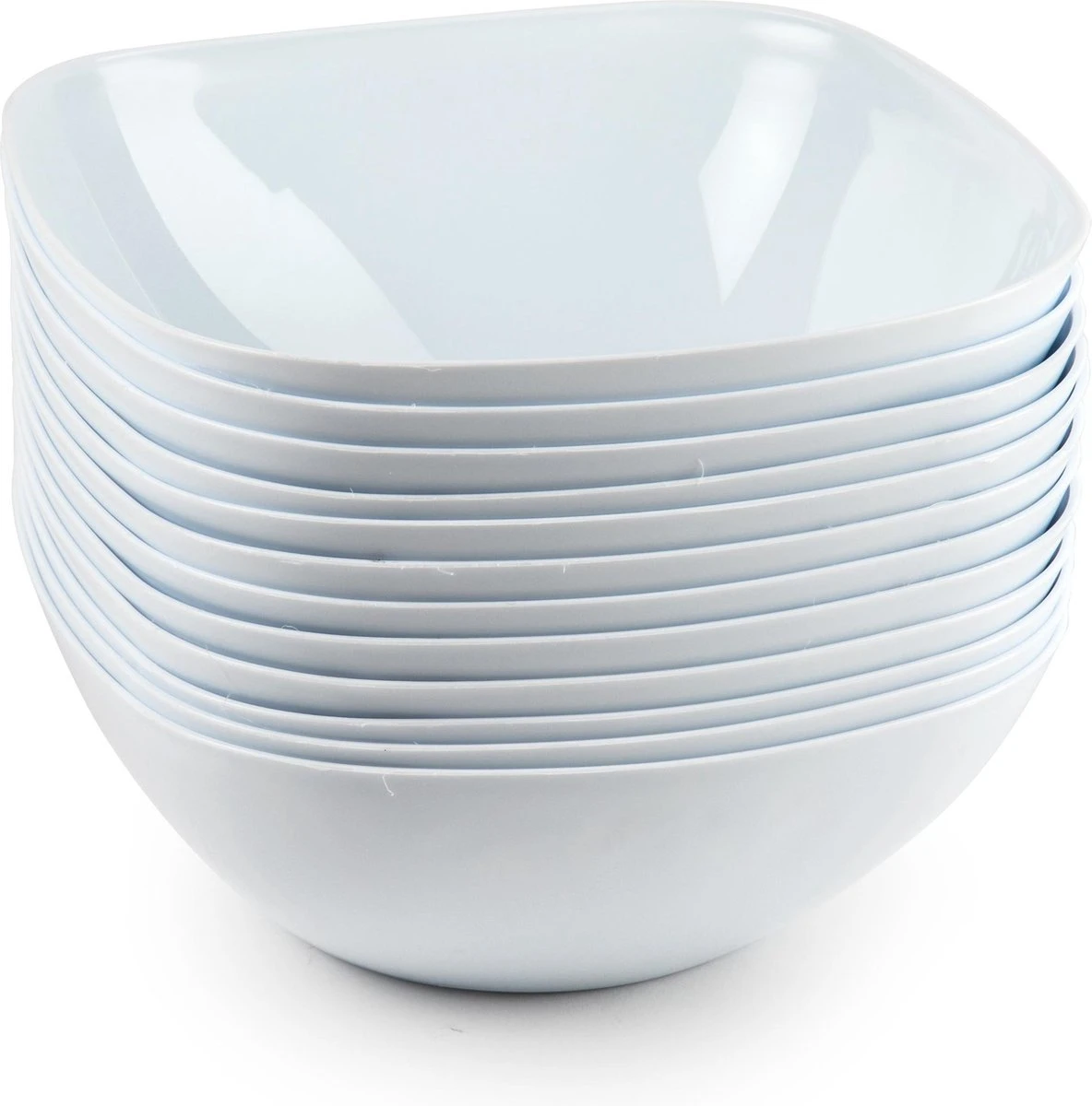 4x Schalen/schaaltjes Vierkant Wit - 680 Ml - Ontbijt/snacks/sauzen Serveren - Herbruikbare Schaaltjes/kommetjes Van Plastic - Keukenbenodigdheden 1 4x Schalen/schaaltjes Vierkant Wit - 680 Ml - Ontbijt/snacks/sauzen Serveren - Herbruikbare Schaaltjes/kommetjes Van Plastic - Keukenbenodigdheden