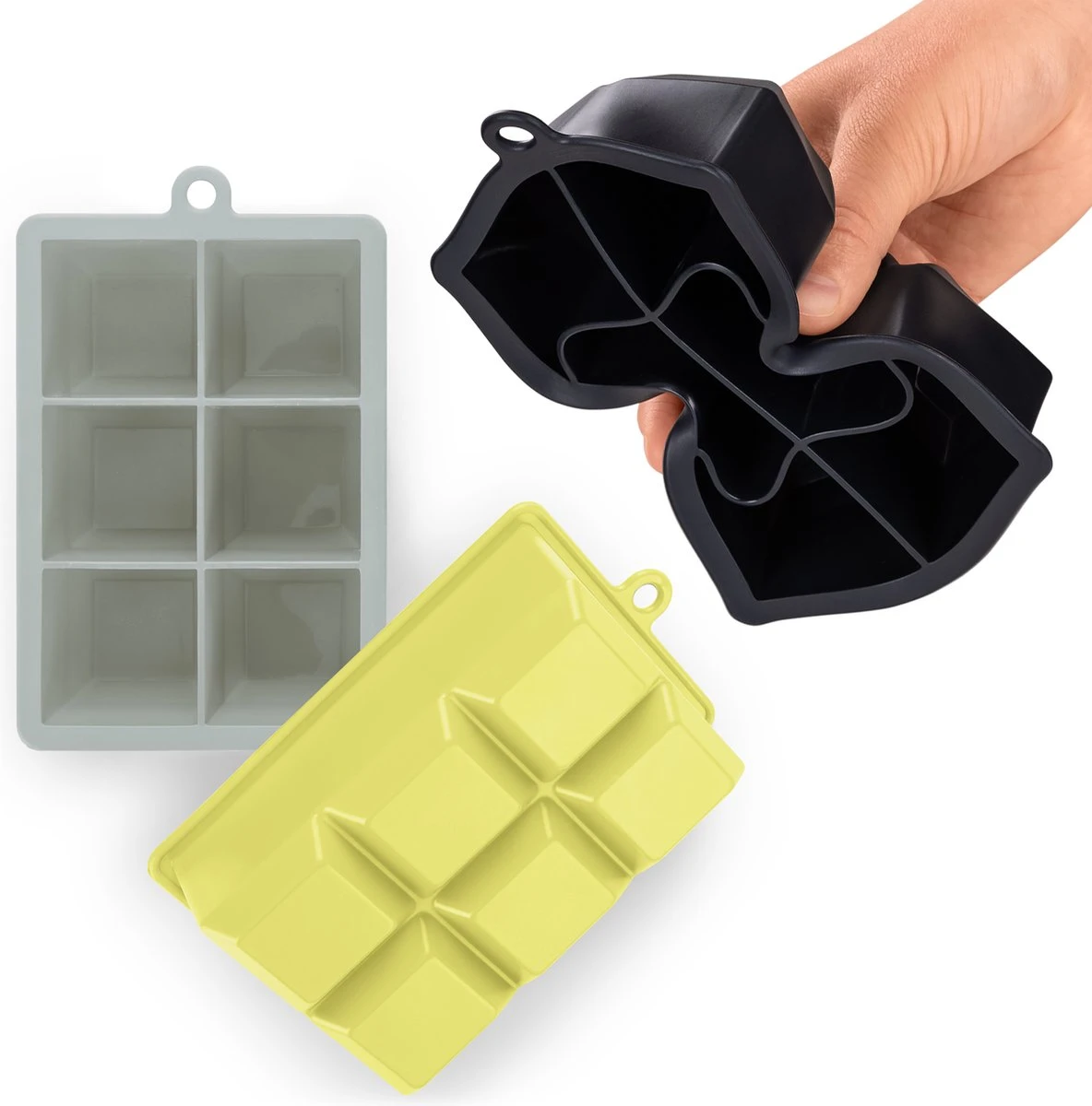 Blumtal IJsblokjesvorm - 2 X 6 IJsblokjes - Hoogwaardig Siliconen - 12 Stuks - 4,4 Cm - Ultimate Grey - Grijs / Geel 6 Blumtal IJsblokjesvorm - 2 X 6 IJsblokjes - Hoogwaardig Siliconen - 12 Stuks - 4,4 Cm - Ultimate Grey - Grijs / Geel - Afbeelding 6