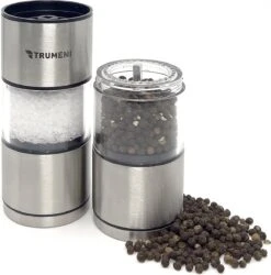 TRUMENI Dubbelzijdige Peper En Zoutmolen Set Inclusief Houder - Handmatige Pepermolen Met Instelbare Maalgraad - 2 Stuks Kruidenmolens -Kookgerei Koning Verkoop 1184x1200 9