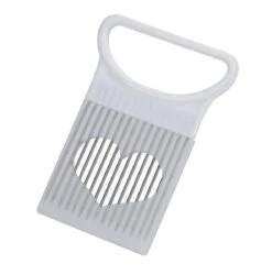 Merkloos Uiensnijder - Groentesnijder - RVS - Wit