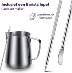 Qualitá® Melkkan Met Art Pen - Barista Melkkannetje - 350 ML - Melkopschuimkannen 13 Qualitá® Melkkan Met Art Pen - Barista Melkkannetje - 350 ML - Melkopschuimkannen -Kookgerei Koning Verkoop 1186x1200 7