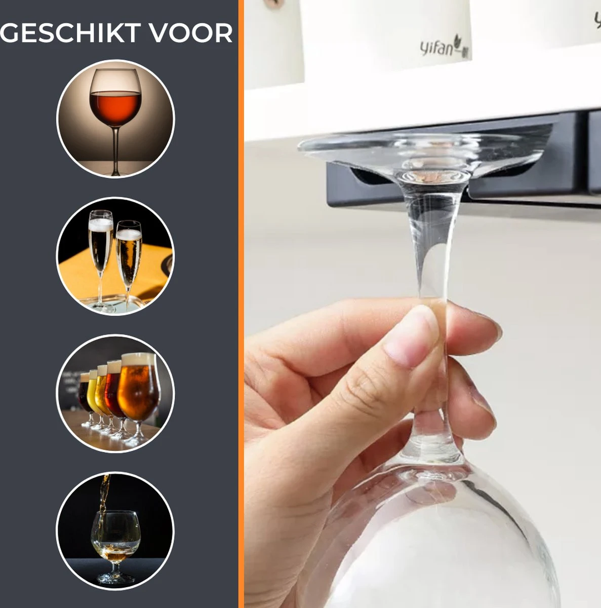 Keufens Wijnglazenhouder Matzwart | Voor 9 Wijnglazen | Wijnrek Hangend | Glazenrek | Wijnglazenrek | Glasophangrek | Wijnglasrek | Ophangrek Glazen | Bar Accessoires 4 Keufens Wijnglazenhouder Matzwart | Voor 9 Wijnglazen | Wijnrek Hangend | Glazenrek | Wijnglazenrek | Glasophangrek | Wijnglasrek | Ophangrek Glazen | Bar Accessoires - Afbeelding 4