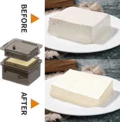 Tofu Pers - Tofupers - Tofu Press - 3 Laags - Zwart/Grijs - Eenvoudig In Gebruik - Vaatwasser Geschikt - 15/30 Min Vochtvrije Tofu -Kookgerei Koning Verkoop 1187x1200 9