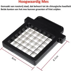 Merkloos Frietsnijder | Groentesnijder | Patatsnijder | Multifunctioneel | Met Handleiding | Sterke Messen | Wit -Kookgerei Koning Verkoop 1191x1200 10