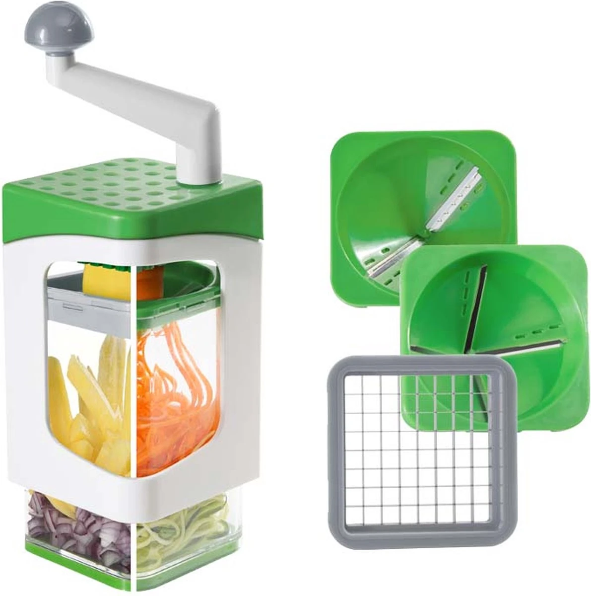 Nicer Dicer Julietti - 9-delig - Multifunctionele Groentesnijder 1 Nicer Dicer Julietti - 9-delig - Multifunctionele Groentesnijder