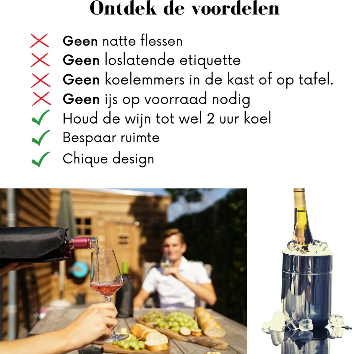 Qulair Wijnkoeler - Luxe Wijnkoeler - Rekbare Flessenkoeler Voor De Meeste Flesformaten - Active Wijnkoeler Hoes - Kerstcadeau Voor Volwassenen - Kerstkado - Zwart 4 Qulair Wijnkoeler - Luxe Wijnkoeler - Rekbare Flessenkoeler Voor De Meeste Flesformaten - Active Wijnkoeler Hoes - Kerstcadeau Voor Volwassenen - Kerstkado - Zwart - Afbeelding 4
