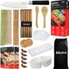 Deleca 24-delige Sushi Maker Kit - Traditionele Set Zonder Bazooka - Incl. Bamboe Stokjes En Accessoires - XL