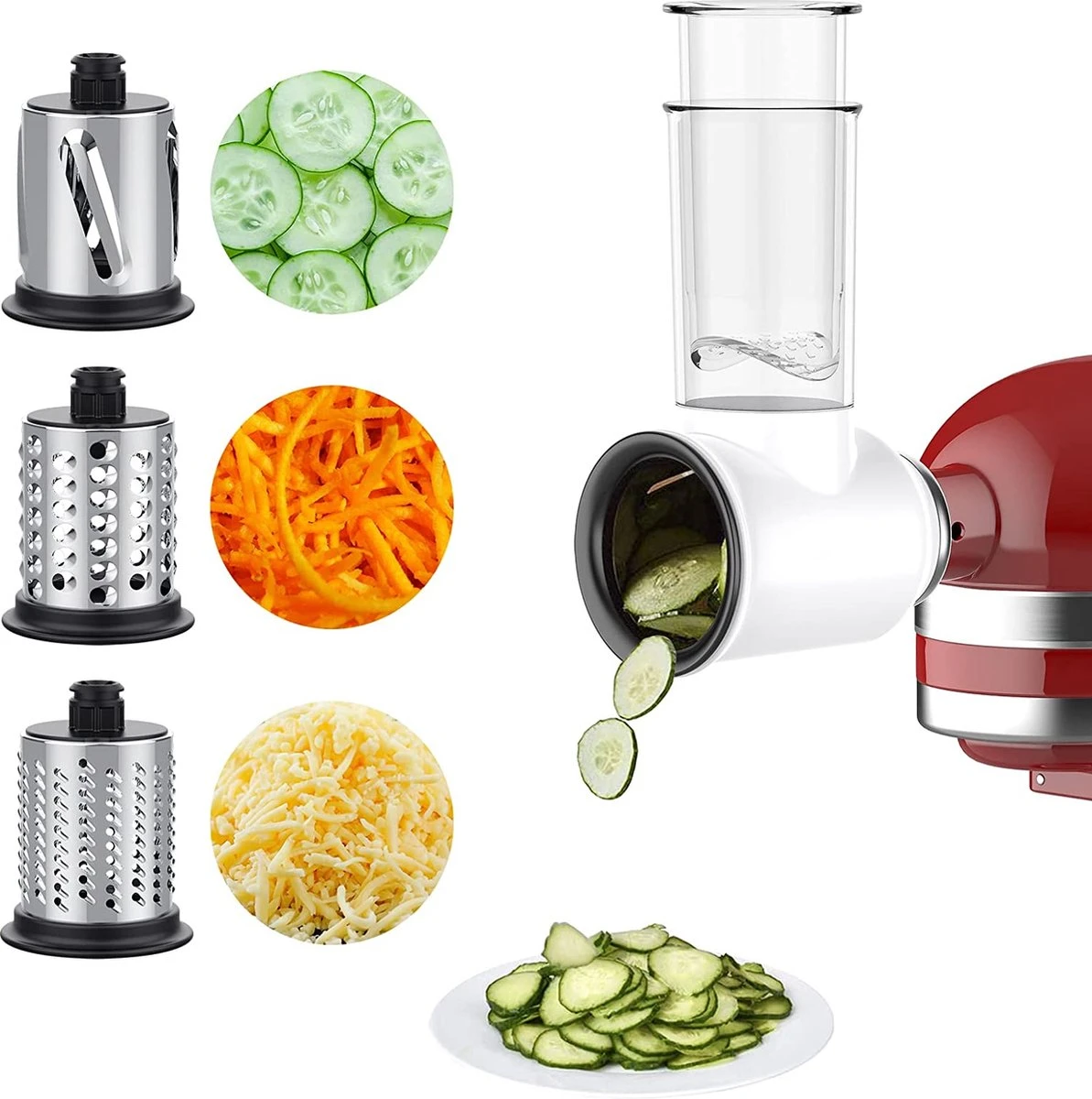 COFUN Groentesnijder Voor Kitchenaid Accessoires, Roestvrij Staal Groentesnijder Voor Kitchen Aid Accessoires, Roestvrij Staal Groentesnijder Kaasrasp Saladesnijder Voor Kitchenaid Groentesnijder 1 COFUN Groentesnijder Voor Kitchenaid Accessoires, Roestvrij Staal Groentesnijder Voor Kitchen Aid Accessoires, Roestvrij Staal Groentesnijder Kaasrasp Saladesnijder Voor Kitchenaid Groentesnijder