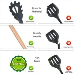 IGOODS - Keukengerei Sets Siliconen - 12-Delig Kookgerei Sets - Siliconen Inclusief Gebruiksvoorwerpen Houders - Antikleef Anti-Kras Kookgerei - Keukengereedschap Met Houten Handvat -Donker Grijs 8 IGOODS - Keukengerei Sets Siliconen - 12-Delig Kookgerei Sets - Siliconen Inclusief Gebruiksvoorwerpen Houders - Antikleef Anti-Kras Kookgerei - Keukengereedschap Met Houten Handvat -Donker Grijs -Kookgerei Koning Verkoop 1193x1200 16