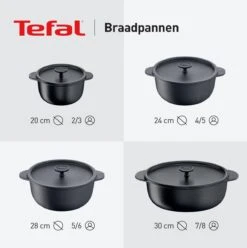 Tefal Trattoria Braadpan - Ø28 Cm - Inclusief Deksel -Kookgerei Koning Verkoop 1194x1200 28