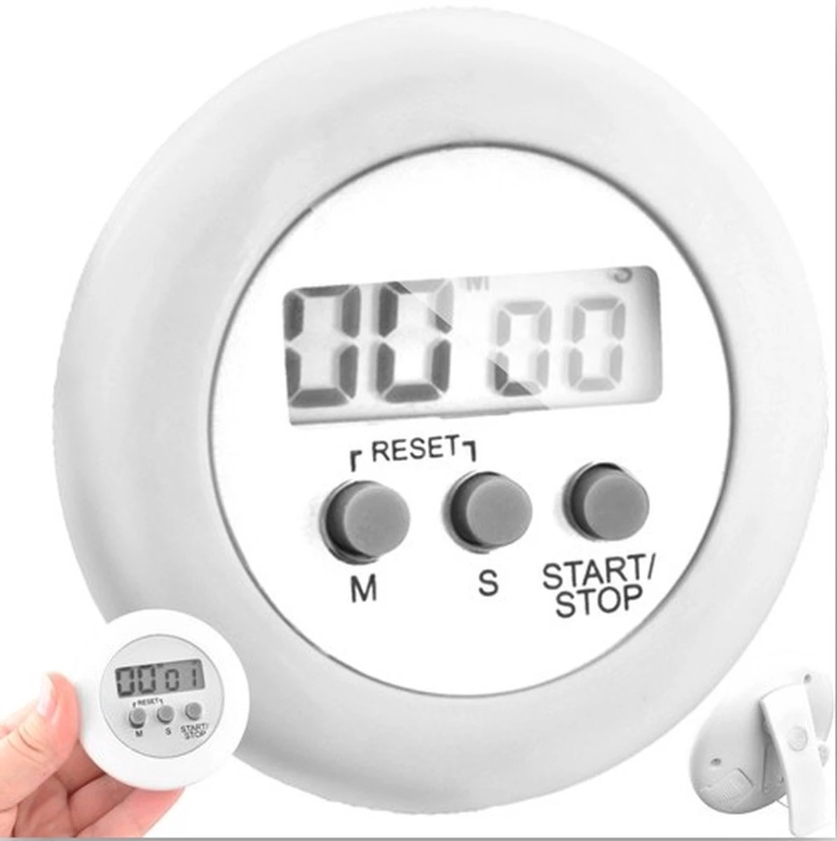 YUNICS® Kookwekker - Douche Timer - Digitaal - Inclusief Batterij - Wit 1 YUNICS® Kookwekker - Douche Timer - Digitaal - Inclusief Batterij - Wit