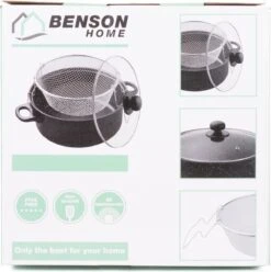 Benson Frituurpan Met Korf - Ø 26 Cm - Carbonstaal Met Marmer Coating -Kookgerei Koning Verkoop 1195x1200 38