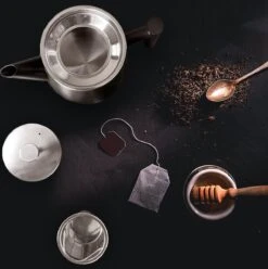 Vaja® Camille Theepot Zwart Met Filter - 1 Liter - RVS - Dubbelwanding -Kookgerei Koning Verkoop 1196x1200 12