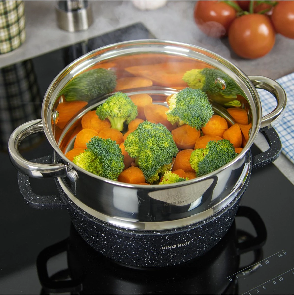 Stoompan INZET 2.6L – Rijststomer - Groentestomer Ø 20 Cm RVS 4 Stoompan INZET 2.6L – Rijststomer - Groentestomer Ø 20 Cm RVS - Afbeelding 4