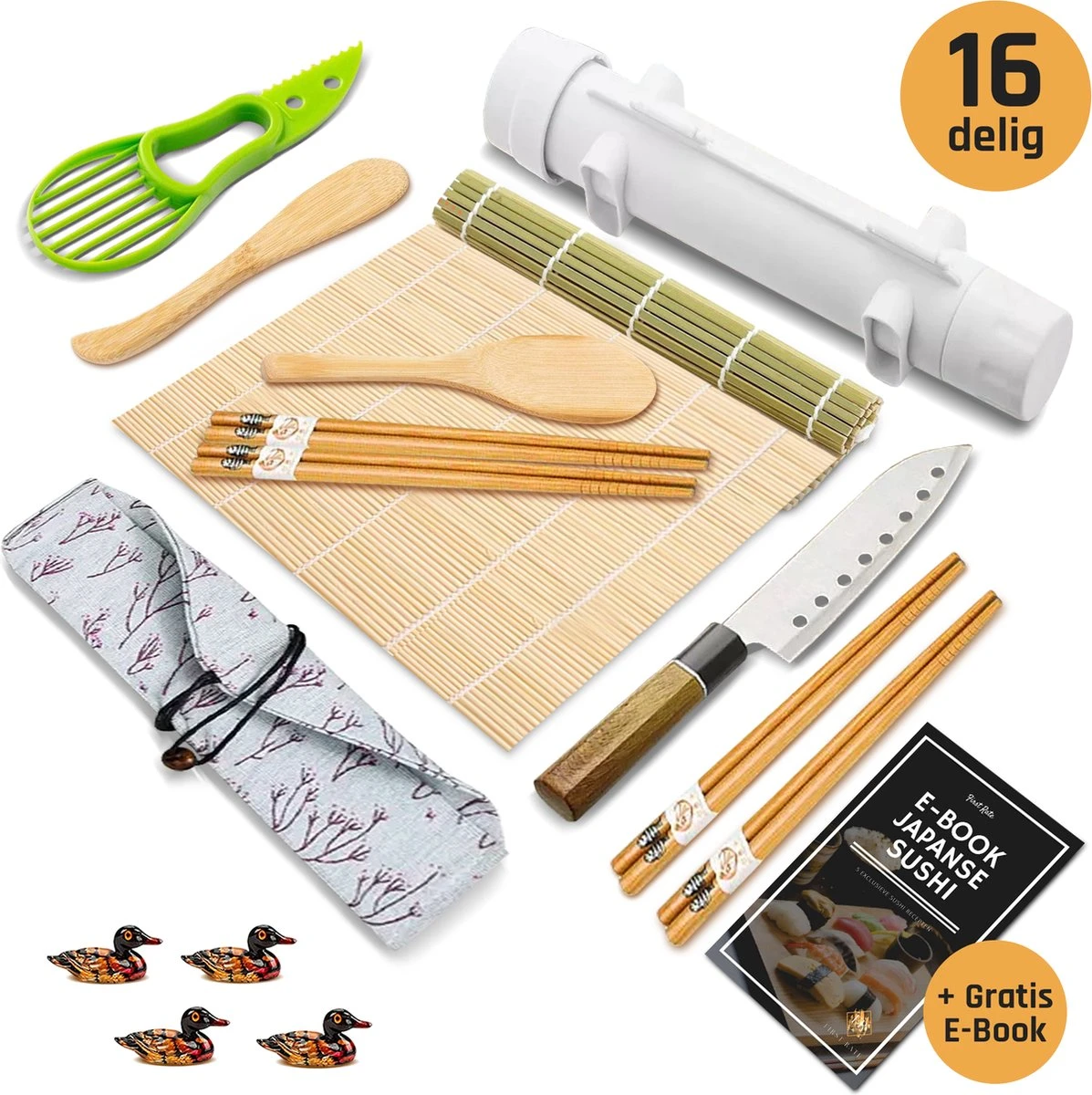 First Rate 16-Delige Sushi Set – XXL Sushi Set Met Bazooka – Snel En Makkelijk Sushi Maken – Sushi Maker – Sushi Kit – Sushi Set – Sushi Maker Set – Sushi Maker Bazooka – Sushi Roller – Sushi Rol Maker – XXL Sushi Set – Inclusief E-Book – Duurzaam 1 First Rate 16-Delige Sushi Set – XXL Sushi Set Met Bazooka – Snel En Makkelijk Sushi Maken – Sushi Maker – Sushi Kit – Sushi Set – Sushi Maker Set – Sushi Maker Bazooka – Sushi Roller – Sushi Rol Maker – XXL Sushi Set – Inclusief E-Book – Duurzaam