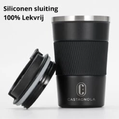 Castagnola Design RVS Koffiebeker To Go - Zwart - 380ml - Thermosbeker - Theebeker -Kookgerei Koning Verkoop 1198x1200 3