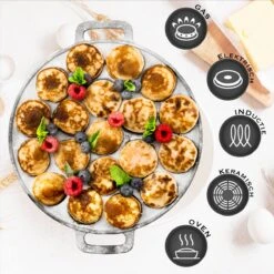 IRONO Poffertjespan Set - Incl. Doseerfles, Kwast En Vork - Poffertjespan Inductie En Electrisch - Poffertjesmaker 19 Poffertjes - Poffertjes Maken - Spuitfles - Cadeau Voor Mannen En Vrouwen 9 IRONO Poffertjespan Set - Incl. Doseerfles, Kwast En Vork - Poffertjespan Inductie En Electrisch - Poffertjesmaker 19 Poffertjes - Poffertjes Maken - Spuitfles - Cadeau Voor Mannen En Vrouwen -Kookgerei Koning Verkoop 1198x1200 54