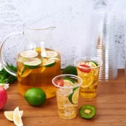 Bio Plastic Bekers - 140 Stuk(s) - 250 Ml - Transparant - Cups - Plastic Glazen - Kerst Servies -Kookgerei Koning Verkoop 1198x1200 9