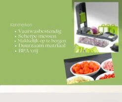 Bymouna - Groentesnijder - Uiensnijder - Spiraalsnijder - Frietsnijder - Rasp - Instelbaar - Kunststof - BPA Vrij - Mandoline Keukensnijder - Alles Snijder - Chopper - Multifunctionele Groentesnijder - 14 Delig 23 Bymouna - Groentesnijder - Uiensnijder - Spiraalsnijder - Frietsnijder - Rasp - Instelbaar - Kunststof - BPA Vrij - Mandoline Keukensnijder - Alles Snijder - Chopper - Multifunctionele Groentesnijder - 14 Delig -Kookgerei Koning Verkoop 1200x1005 8