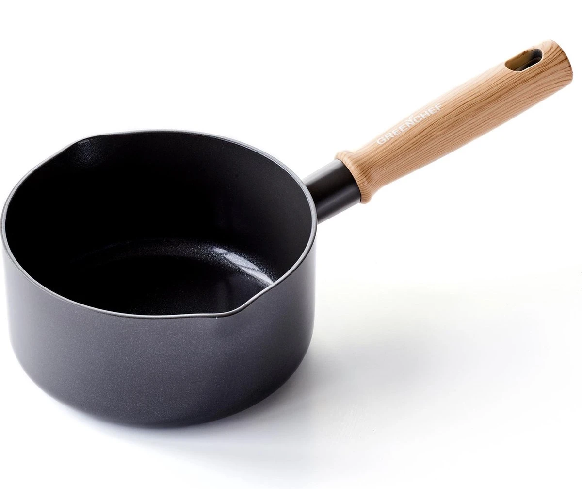 GreenChef Vintage Steelpan 16cm/1.6L - Zwart - Inductie - PFAS-vrij 1 GreenChef Vintage Steelpan 16cm/1.6L - Zwart - Inductie - PFAS-vrij