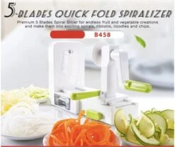 Merkloos Premiumful ® - Multifunctionele Spiraalsnijder Met Zuignap - Inclusief 5 Verschillende Snijbladen - Opvouwbaar - BPA Vrij 21 Merkloos Premiumful ® - Multifunctionele Spiraalsnijder Met Zuignap - Inclusief 5 Verschillende Snijbladen - Opvouwbaar - BPA Vrij -Kookgerei Koning Verkoop 1200x1008 4