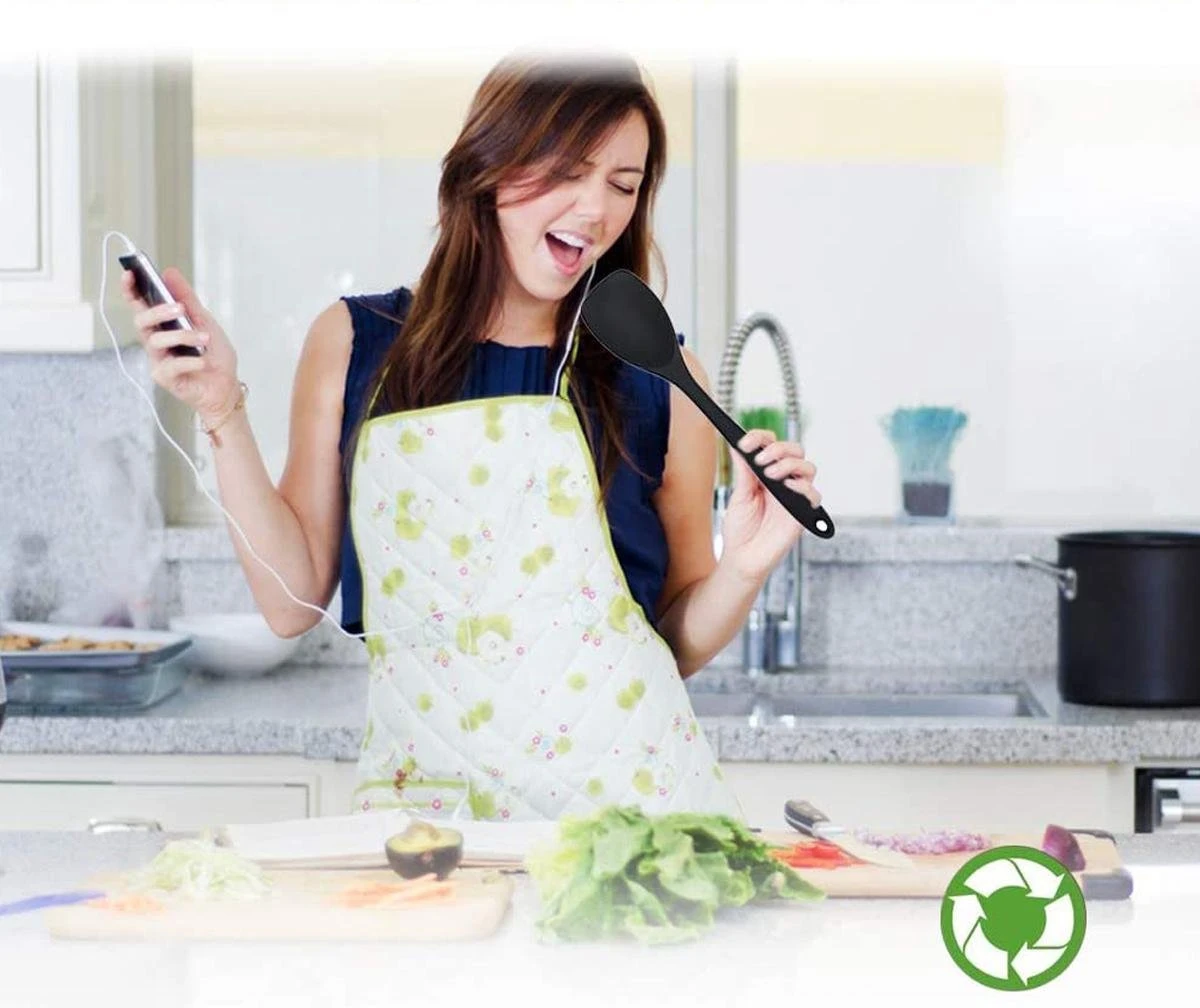 Merkloos Keukengerei Set - 10-delig - Anti-aanbak - Kookgerei Set - BBQ Accessoires - Grijs 6 Merkloos Keukengerei Set - 10-delig - Anti-aanbak - Kookgerei Set - BBQ Accessoires - Grijs - Afbeelding 6