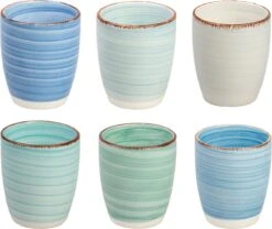 Studio Tavola Bekers Ocean Blue 160 Ml - 6 Stuks