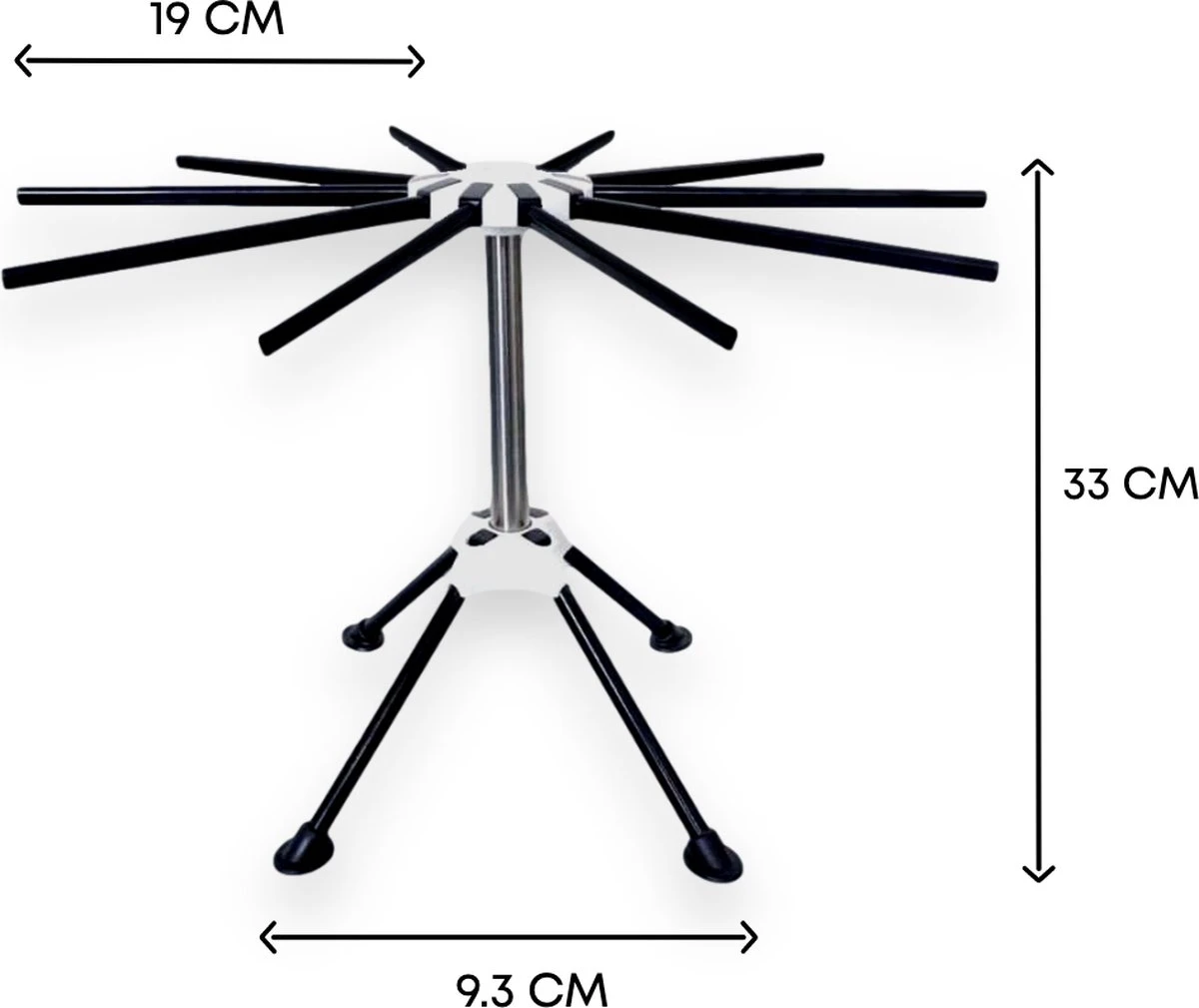 YUGN Pasta Droogrek RVS En Pastarek Inklapbaar - Pasta Droger Voor Oa Spaghetti En Is Vaatwasserbestendig - Met Gratis E-Book - Ruim 10 Armen Van 19 Cm En Hoogte Van 32cm - Cadeau Tip 9 YUGN Pasta Droogrek RVS En Pastarek Inklapbaar - Pasta Droger Voor Oa Spaghetti En Is Vaatwasserbestendig - Met Gratis E-Book - Ruim 10 Armen Van 19 Cm En Hoogte Van 32cm - Cadeau Tip - Afbeelding 9