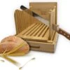 Merkloos Kitchen Seven, Broodsnijder Hulpmiddel, Bamboe Broodplank, Brood Snijden Handmatig, Inclusief Gratis Broodmes