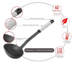 Kookgerei Set - Zwart - 42-delig - Keukengerei -Kookgerei Koning Verkoop 1200x1028 7