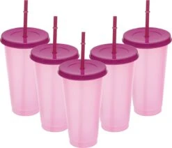 Herbruikbare Bekers Met Rietje En Deksel Van Plastic – Starbucks Design – Drinkbekers Met Rietje – Kleur Veranderende Beker – 5 Pack 12 Herbruikbare Bekers Met Rietje En Deksel Van Plastic – Starbucks Design – Drinkbekers Met Rietje – Kleur Veranderende Beker – 5 Pack -Kookgerei Koning Verkoop 1200x1031 1