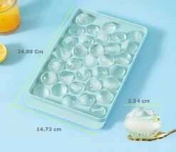 Ronde Ijsblokjesvorm Met Deksel - Set Van Twee - Mintgroen - Ronde Ijsblokjes - Hoogwaardig Kunststof En BPA-vrij - Herbruikbaar - Keukengadgets - Vaatwasserbestendig