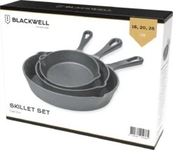 Blackwell Koekenpannenset - Gietijzer - ø 16, 20 En 25 Cm - Zonder Anti-aanbaklaag -Kookgerei Koning Verkoop 1200x1038 16