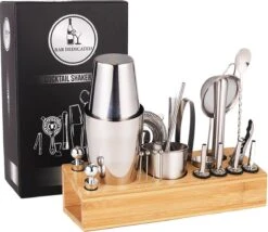 Bar Dedicated - Cocktail Shaker Set 23 Delig - Cocktail Shaker - 750 ML - Inclusief Nederlandstalige Cocktail Boek - Stamper - Maatbeker - Pasen -Kookgerei Koning Verkoop 1200x1040 9