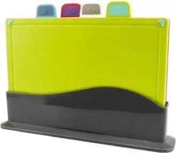 Merkloos Snijplankenset Met Houder - Kunststof - Vaatwasserbestendig - Set Van 4 Kleuren Snijplanken -Kookgerei Koning Verkoop 1200x1043