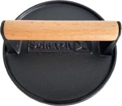Schutzit - Hamburgerpers XL - Gietijzer - Extra Zwaar - 17,5 Cm - BBQ Accesoires - Hamburgermaker - Grill Hamburger Press - Smash Burger Maker