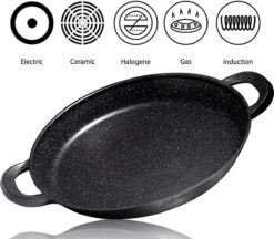 CUILINA Paella Pan 40 Cm– Duitse GREBLON Antiaanbaklaag Marmer Coating - Voor Inductie En Alle Warmtebronnen - Met Afneembare Siliconen Handvatten. -Kookgerei Koning Verkoop 1200x1048 12