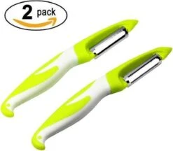 Merkloos Dunschiller En Peeler - Set: 2 Stuks - Mesje - Schilmes - Schiller - Multifunctioneel - Voor Fruit - Groente - Aardappel - Asperges - Appel