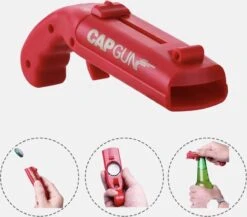 Bierdop Schieter - Dopjes Schieter - Dopjes Pistool - Bieropener - Flesopener - Uniek Cadeau - Bier Cadeau - Cap Gun 2.0 - Rode Kleur -Kookgerei Koning Verkoop 1200x1052 8