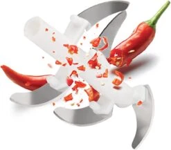 Doogo® Groentesnijder Met Trekkoord – Hakmolen – 900 ML – Groentehakker – Kruidenmolen – Uiensnijder – Blauw -Kookgerei Koning Verkoop 1200x1053 4