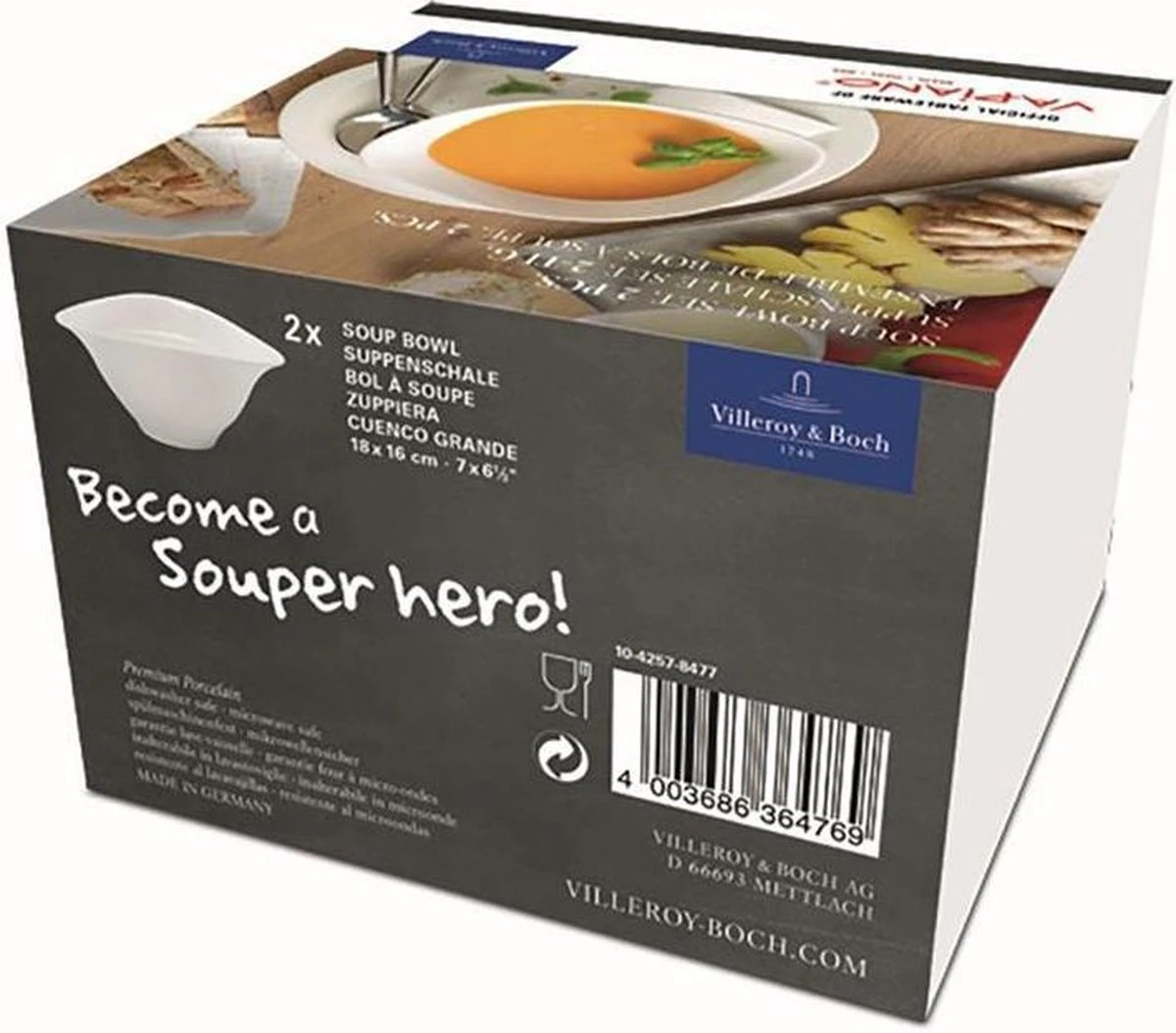 Villeroy & Boch - Vapiano Set Soepkommen 2-dlg. 2 Villeroy & Boch - Vapiano Set Soepkommen 2-dlg. - Afbeelding 2