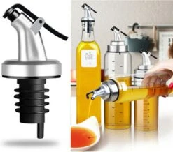 Luxe Schenktuit Set - Schenkdop Dispenser Voor Wijn/Azijn/Olijfolie/Sterke Drank/Likeur/Siroop/Cocktail/Olie - Wijnschenker - RVS Fles Dop Schenker Schenktuitje Maatschenker Trechter - Universeel - Lekvrij - Rubberen Afsluitring - Set Van 5 Stuks -Kookgerei Koning Verkoop 1200x1057 16