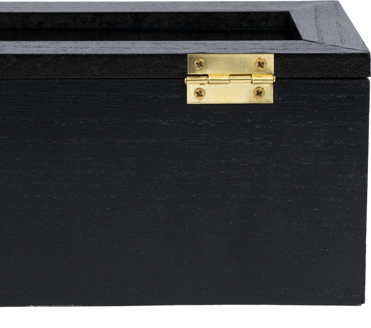 CasaLupo Theedoos Zwart 6-vaks - Met Fluweel - 43 X 9 Cm 6 CasaLupo Theedoos Zwart 6-vaks - Met Fluweel - 43 X 9 Cm - Afbeelding 6