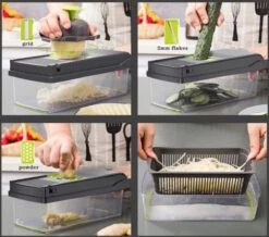 Luxe Groentesnijder Set - Multifunctionele Groentesnijder - Mandoline - Uiensnijder - Groentensnijder - Keukensnijder - Keukenmandoline 15 Delig -Kookgerei Koning Verkoop 1200x1061 2